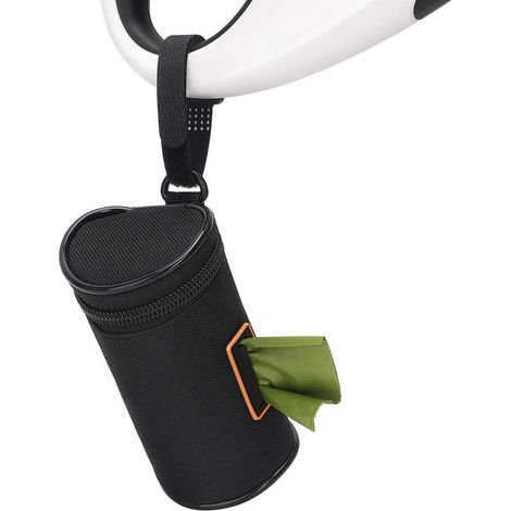 Distributeur de sacs à déjections canines attaché à la laisse, porte-sacs en tissu, léger et durable, solution intelligente pour ramasser les déjections de votre chien.-AquaForge