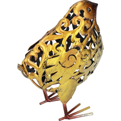 Ornement d'oiseau en fer forgé, figurine animale, décoration pour la maison ou le bureau, cadeau idéal pour la maison ou le bureau. (1/5)