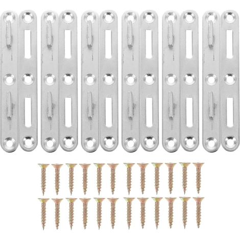Lot de 6 charnières de lit en métal supports de barreaux de (1/5)