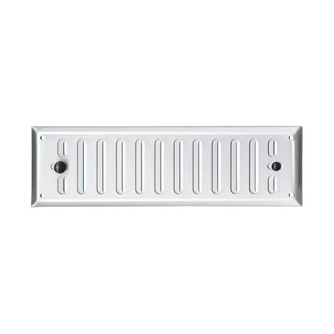GRILLE RECTANGULAIRE EN ALUMINIUM AVEC DOSEUR ET BOUTON MÉTALLIQUE Dimensions : Aluminium