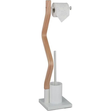Sedia per wc in acciaio e aspetto legno (1/5)