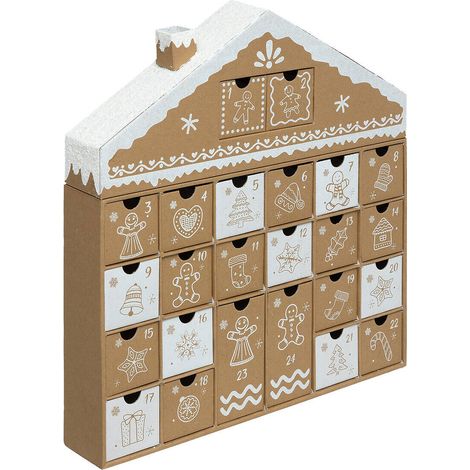 Adventskalender in Form eines Hauses, 38 x 41 cm (1/3)