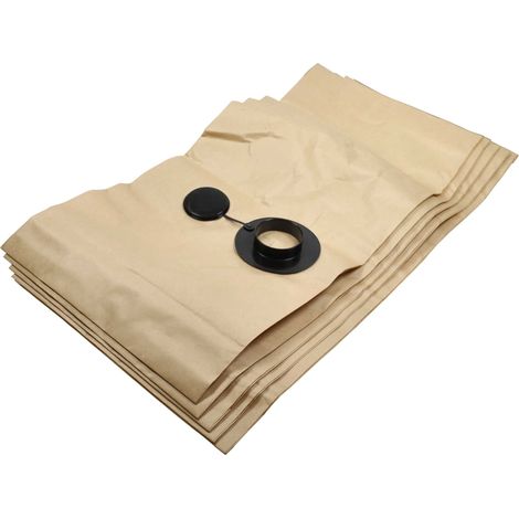 vhbw 5x bolsa filtrante compatible con Festool FIS-SR 5/6 /5, SR 200 / E, SR 212 dispositivo de aspiración - papel, 29,7 cm x 99,6 cm color arena