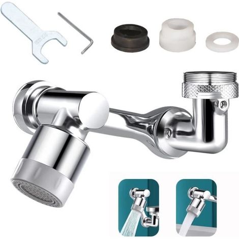 1080° drehbarer Strahlregler, universeller drehbarer Brausekopf mit 2 Einstellmodi, Duschfilter – AquaForge
