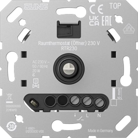 Jung Termostato de ambiente (contacto NC) 230 V RTR 230