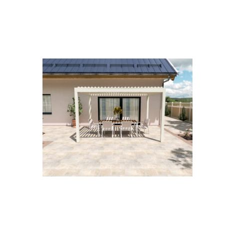 Pergola Bioclimatique Autoportante Motorisée Aluminium 4x3 Blanc O ORIAL France (1/5)