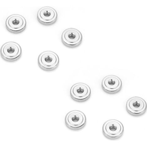 10 Stück Stiftmuttern M4 M5 M6 M8 M10, gerändelte Flügelmuttern (M5) (1/5)