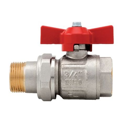 VALVOLA SFERA TOTALE MF FARFALLA IDEAL 098 ITAP - OTTONE NICHELATO 1MF- 1 pezzi