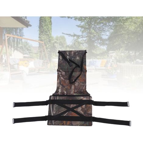 Siège pour Affût Arborescent de Remplacement en Oxford 600D, Pliable et Réglable, Coussin de Siège pour Camping, Design Camouflage, Dimensions 46x31x59cm (1/5)