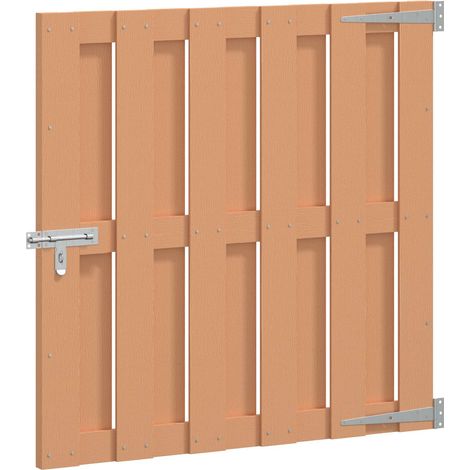 vidaXL Cancello da giardino 100 x 100 cm WPC e Alluminio Marrone