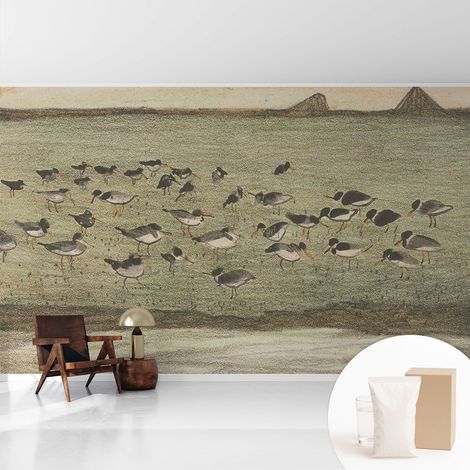 Tapete Tapete Vliestapete mit Kleber - Fototapete mit Motiv - Wandtapete modern - Wanddeko Vogelruhe 416x254 cm (1/5)
