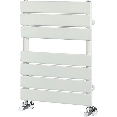 Milano Lustro White Flat Panel Heated Towel Rail Radiator - 600mm x 400mm (1/4)