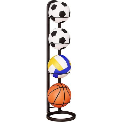 Support de rangement pour ballons, support de football amovible à cube, support de basketball durable, présentoir à ballons (1/5)