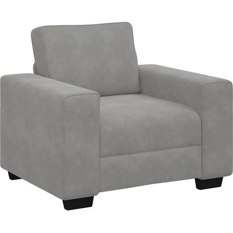 Maison Exclusive - Divano Sedia Grigio Chiaro 100x77x82 cm Velluto