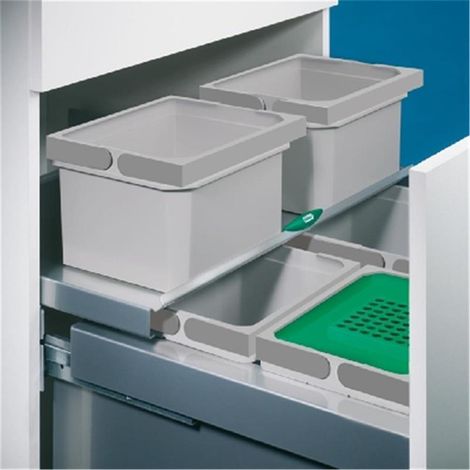 Naber Cox® Base Einzeleimer 4L, Abfallsammler für Frontauszüge, hellgrau (1/4)
