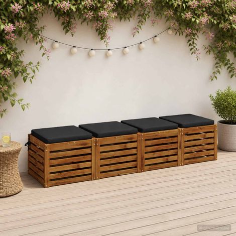 vidaXL Cojines de Asiento de 4 Piezas SOEST 4 uds. 100% Poliéster (1/5)