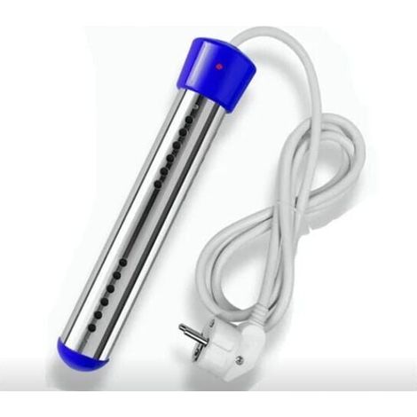 Thermoplongeur Électrique 2000W pour Baignoire Piscine Voyage En Acier Inoxydable Bleu (1/4)