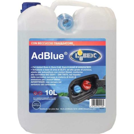 Adblue con beccuccio travasatore 10l lubex - 48256