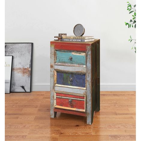Montreal-Commode 3 Tiroirs Marron (1/2)