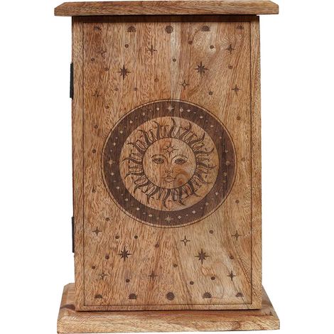 Coffret à clefs en bois Soleil