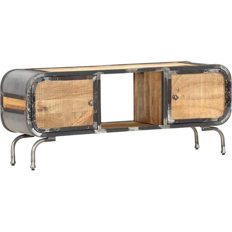 Meuble TV-Banc TV-Meuble Télé 110x30x42 cm Bois massif de manguier 195789 (1/5)