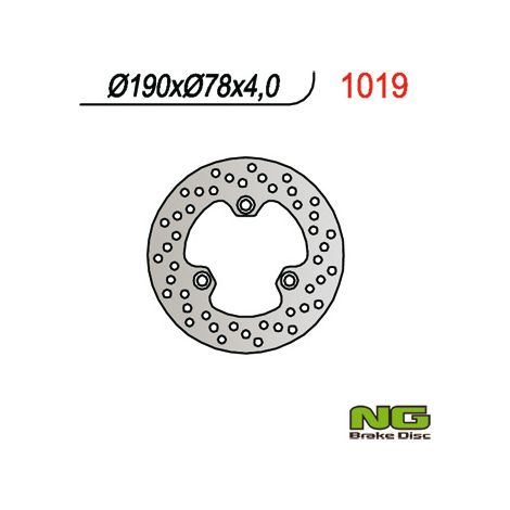 Disco de freno trasero NG 190x78x4 Suzuki LTR 450 2006-2012