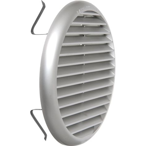 La Ventilazione TUR160CR TUR160CR-Y Griglia Plastica con Molle, Argento, 175 mm, Cromato satinato, ø175 mm (1/4)