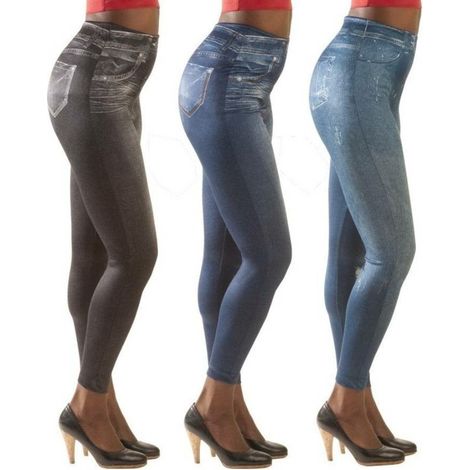Jegging jean slim - Vendu par 3 Bleu XXL