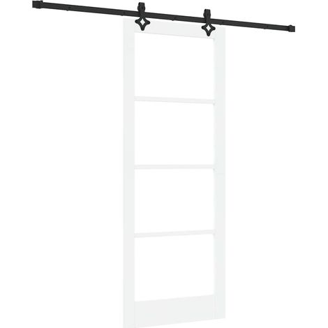 Maison Exclusive - Schiebetür Weiß 83 x 211 cm Massivholz Kiefer