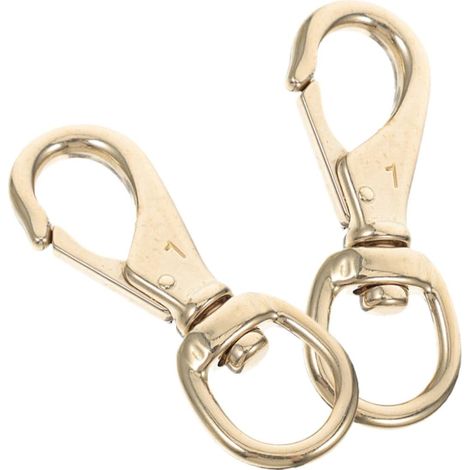 de 2 crochets pivotants robustes en laiton pour ceintures