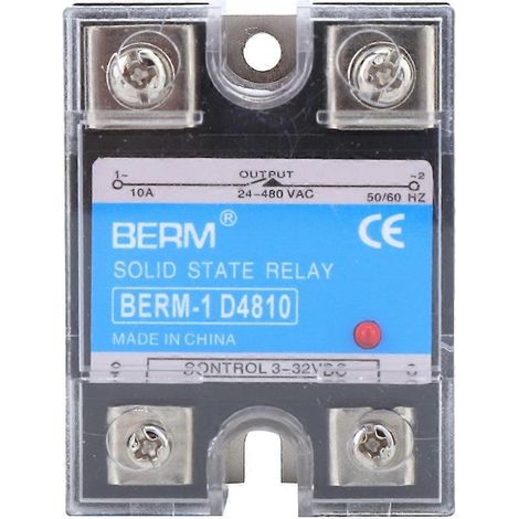 Halbleiterrelais 3-32VDC Eingang 24-480VAC Last DC AC SSR Elektrische Geräte (BERM-1D 4810 )
