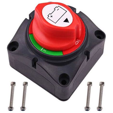 Pair Interrupteur d'isolement de batterie, isolateur de puissance de batterie 12V 600A de haute qualité, disjoncteur principal, interrupteur à deux étages, convient aux camping-cars et aux yachts H484 (1/4)