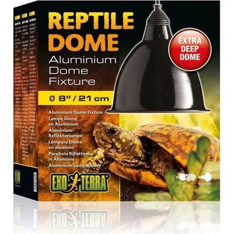 Exoterra Dome Fixture Eclairage en aluminium pour Reptile/Amphibien Taille Large 21 cm (1/5)