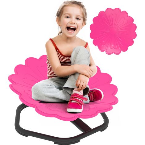 AIYAPLAY Sensory Spinning Chair, Kids Swivel Chair, Pink