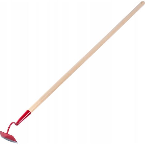 KADAX Gartenhacke aus Metall mit Holzstiel, Trapezform, 10 cm, Rot