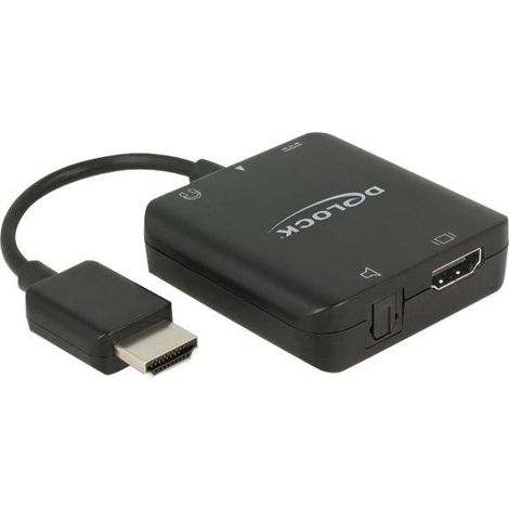 delock 63276 Extractor de audio HDMI Negro 4K 60 Hz