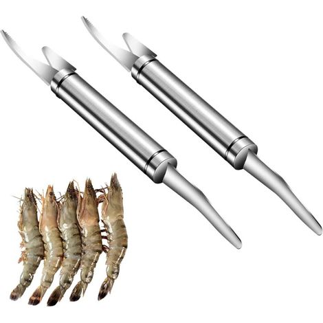 2-Piece Shrimp Knife, Shrimp Peeler, Stainless Steel Shrimp Peeler, Shrimp Peeling Machine, Shrimp Cleaning Tool