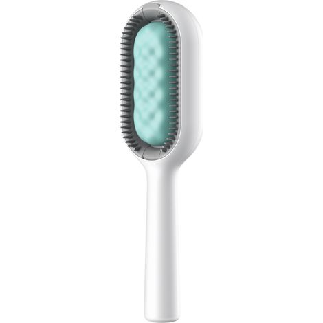 Brosse de nettoyage multifonction en Silicone pour animaux de compagnie detacheur de peluches pour chiens et chats a poils courts (bleu) (1/5)