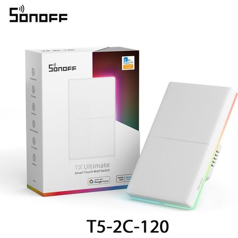 Interruttore WiFi Smart Touch con 2 Pulsanti e Illuminazione RGB