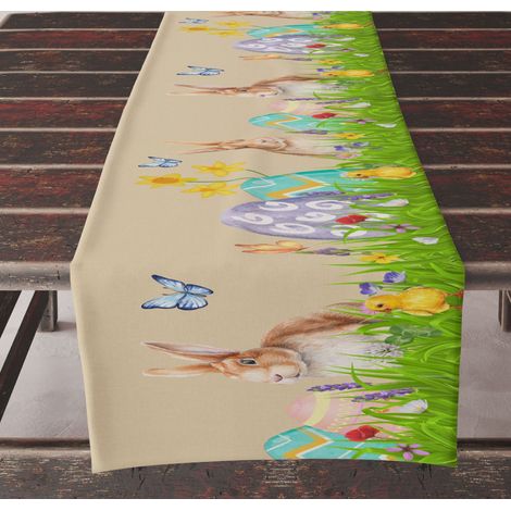 (33x183CM)Coureur de table en lin Pour l'extérieur, le balcon, l'intérieur et la décoration de fête (1/3)