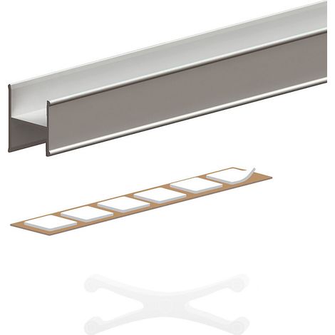 SLID'UP 230 H-Profil Set, Alu 180 cm, 19 mm, silber