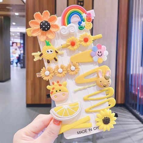Juego de 14 pinzas para el cabello de bebé niña, accesorios coloridos y adorables Multicolor (1/5)