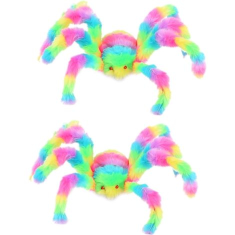 Peluche Araignee 2 Pièces en Peluche Jouet en Plein Air Ensemble De Jeu Bidof en Jouets D'extérieur en Décorations d'halloween Accessoires Araignée (1/5)