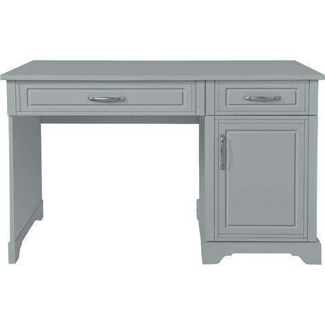Bureau 2 tiroirs 1 porte Novelies Melody Gris (1/3)