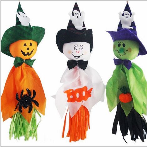 Pumpkin - Windsock - Halloween Decoration - Outdoor Patio Garden Party - 3 Pieces (1/5)