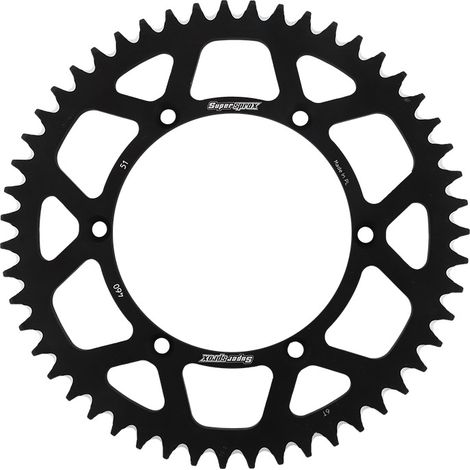 Couronne arrière Prox en aluminium pour Kawasaki KX/KXF 84-18, noire, référence JTR460.51
