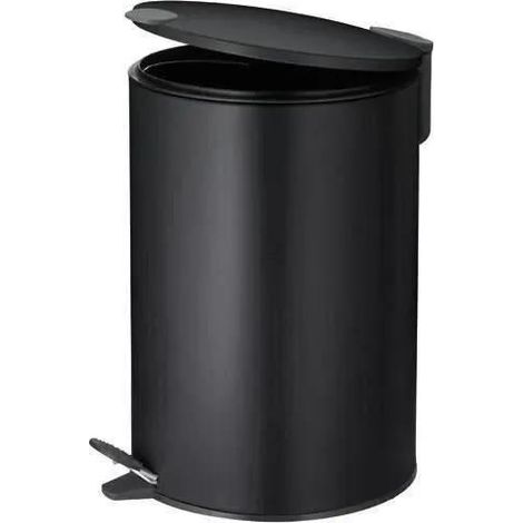 Kela Mats cestino a pedale nero 12 litri design opaco