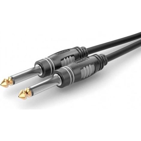 Sommer Cable HBA-6M-0090 Jack Audio Cavo [1x Spina jack da 6.3 mm (mono) - 1x Spina jack da 6.3 mm (mono)] 0.90 m Nero
