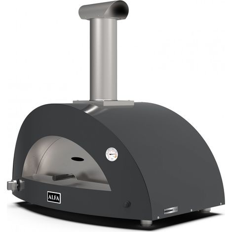 Alfa Forni Moderno 3 Pizze Hybrid Schiefer Grau