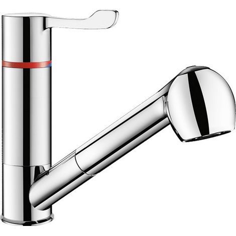 Delabie WT-Therm. SECURITHERM bec de sortie pivotant, poignée de commande courte